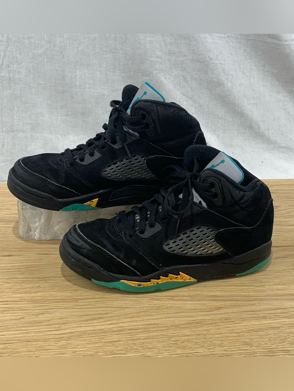 Air Jordan 5 Retro PS Aqua Kid’s Size 1Y Basketball Shoes